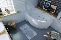 Акриловая ванна Aquatek Бетта 160x97 L BET160-0000006 с гидромассажем с фронтальной панелью с каркасом (разборный) со слив-переливом — фото 3, Акриловые ванны