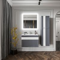 Тумба под раковину Бриклаер Берлин 80 подвесная Оникс серый арт-4627125416156 — фото 7, Тумбы под раковину