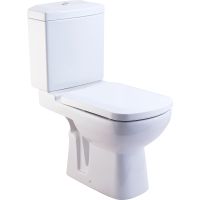 Унитаз компакт Кировит Домино Вн УнБ58 с бачком и сиденьем Микролифт — фото 1, Напольные унитазы