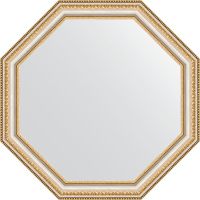 Зеркало Evoform Octagon 62х62 BY 3710 в багетной раме - Золотые бусы на серебре 60 мм — фото 1, Мебель для ванной