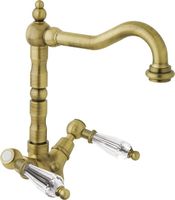 Смеситель для раковины Cezares Diamond DIAMOND-LS2-02-Sw Бронза — фото 1, Смесители для раковины