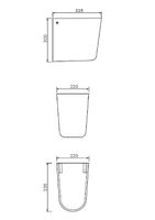 Полупьедестал AM.PM Like C804970WH Белый глянцевый — фото 4, Комплектующие для душевого оборудования
