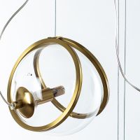 Подвесной светильник Divinare Hazel 5015/17 SP-3 Прозрачный Латунь — фото 3, Подвесные светильники