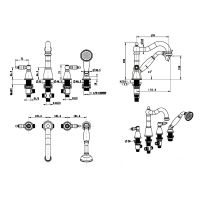 Товар: Смеситель на борт ванны Boheme Royal Cristal 395-Royal/CRST black Золото - фото 3 Смеситель на борт ванны Boheme Royal Cristal 395-Royal/CRST black Золото — фото 3, Смесители