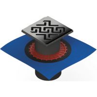 Душевой трап Berges Zentrum Antik 100x100 091464 с решеткой Хром — фото 1, Трапы для душа