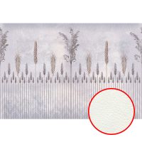 Фреска Ortograf Forma 32643 Фактура флок FLK Флизелин (4*2,7) Серый, Листья/Абстракция — фото 1, Фрески