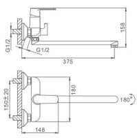 Товар: Смеситель для ванны Frap H31 F2231 универсальный Белый Хром - фото 12 Смеситель для ванны Frap H31 F2231 универсальный Белый Хром — фото 12, Смеситель для ванны