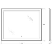 Зеркало BelBagno Kraft 100 SPC-KRAFT-1000-800-LED-TCH-WARM с подсветкой Сатин с сенсорным выключателем и подогревом — фото 8, Зеркала в ванную комнату