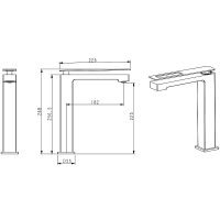 Смеситель для раковины Boheme Q 142-WB.2 Белый Черный — фото 2, Смесители