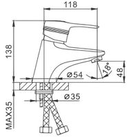 Смеситель для раковины Frap H56 Хром арт-F1056 — фото 3, Смесители для раковины