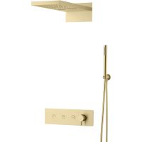 Душевая система Boheme Fusion 130-MG Золото матовое — фото 1, Душевое оборудование. Душевая программа