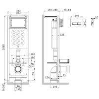 Товар: Инсталляция AM.PM ErgoFit I012711.0338 для унитаза с Черной матовой клавишей смыва - фото 4 Инсталляция AM.PM ErgoFit I012711.0338 для унитаза с Черной матовой клавишей смыва — фото 4, Инсталляции для унитазов