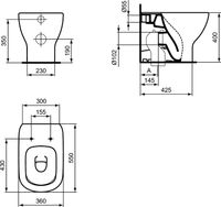 Товар: Унитаз Ideal Standard Tesi AquaBlade T0077V3 приставной Черный матовый без сиденья - фото 11 Унитаз Ideal Standard Tesi AquaBlade T0077V3 приставной Черный матовый без сиденья — фото 11, Приставные унитазы