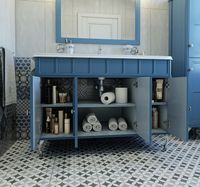 Товар: Тумба под раковину Caprigo Borgo 120 33425-B136 Синяя матовая - фото 3 Тумба под раковину Caprigo Borgo 120 33425-B136 Синяя матовая — фото 3, Мебель для ванной