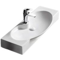 Раковина CeramaLux 80 STR4282B Белая — фото 1, Раковины подвесные