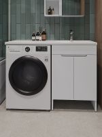 Тумба с раковиной Orange Kandy 120 R OPKD-120TUW+RAR Белый глянец — фото 2, Тумбы с раковиной