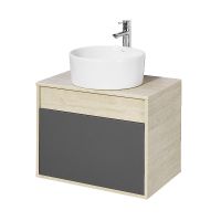 Тумба под раковину Aquaton Лофт Урбан 65 1A254001LQX60 подвесная Cерый графит Дуб орегон — фото 2, Мебель для ванной