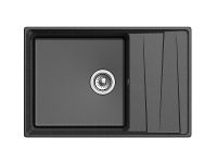 Кухонная мойка GranFest Level GF-LV-760L Черная — фото 2, Кухонные мойки