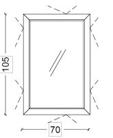 Зеркало Boheme Armadi Art Dolce 70 567-G с подсветкой Gold — фото 4, Мебель для ванной