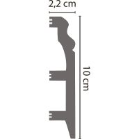 Товар: Плинтус Decomaster D232-438 2400x100x22 мм - фото 2 Плинтус Decomaster D232-438 2400x100x22 мм — фото 2, Плинтуса напольные