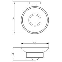 Мыльница Whitecross Ergo nickel brushed ER2220NIB Брашированный никель — фото 2, Мыльницы