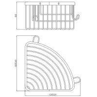Полка корзина Rav Slezak Colorado COA0801ZRL угловая Розовая золотистая глянцевая — фото 2, Полки для ванной и душа