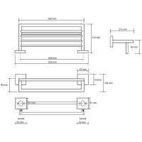 Полка для полотенец Bemeta Beta Хром арт-132205072 — фото 2, Полки для полотенец