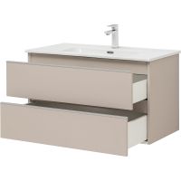 Тумба под раковину Aquanet Вега 90 329586 подвесная Бежевая — фото 6, Тумбы под раковину