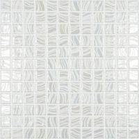 Стеклянная мозаика Vidrepur Glitter White №7802 на сетке 25x25 см — фото 1, Мозаика