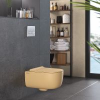 Унитаз Berges Ego XL 083211 подвесной Кашемир матовый с сиденьем Микролифт — фото 7, Унитазы