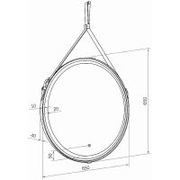 Товар: Зеркало Bellezza Жаклин Блэк 65 4616410020017 с подсветкой с сенсорным выключателем - фото 3 Зеркало Bellezza Жаклин Блэк 65 4616410020017 с подсветкой с сенсорным выключателем — фото 3, Мебель для ванной