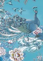 Фреска Ortograf Paradise 32202 Фактура бархат FX Флизелин (1,9*2,7) Голубой, Птицы/Цветы — фото 2, Фрески