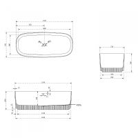 Ванна из искусственного камня Abber Stein 170x75 AS9601MS Песочная матовая без гидромассажа — фото 5, Ванны