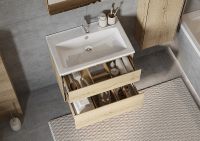 Тумба под раковину Aquaton Либерти 75 1A279501LYC70 подвесная Дуб эльвезия — фото 23, Тумбы под раковину