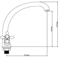 Смеситель для кухни Ростовская Мануфактура Сантехники Boou BA5318-1F-SE020-B702 Хром — фото 7, Смесители