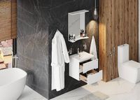 Тумба под раковину Onika Айленд 50.13 105021 подвесная Белая — фото 7, Мебель для ванной