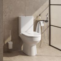 Товар: Унитаз компакт AM.PM Spirit V2.0 FlashClean CK70C1804W с гигиеническим душем и ершиком с бачком и сиденьем Микролифт - фото 3 Унитаз компакт AM.PM Spirit V2.0 FlashClean CK70C1804W с гигиеническим душем и ершиком с бачком и сиденьем Микролифт — фото 3, Напольные унитазы