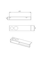 Подставка для стаканов Aquaton Лофт Урбан 1A255603LQX70 Черная матовая — фото 2, Прочие аксессуары и комплектующие