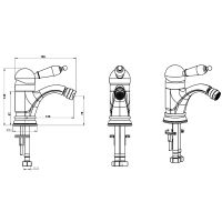 Товар: Смеситель для биде Boheme Tradizionale Oro 286 Золото - фото 2 Смеситель для биде Boheme Tradizionale Oro 286 Золото — фото 2, Смесители