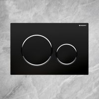 Клавиша смыва Geberit Sigma 20 115.882.KM.1 Черный/хром — фото 2, Кнопки смыва