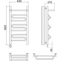 Товар: Электрический полотенцесушитель Ника Curve ЛZ ВП 80/40 с полкой Хром - фото 3 Электрический полотенцесушитель Ника Curve ЛZ ВП 80/40 с полкой Хром — фото 3, Электрические полотенцесушители
