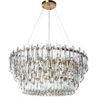 Люстра Divinare Bellatrix 3510/17 SP-18 Прозрачная Латунь — фото 1, Люстры