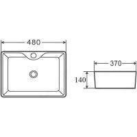 Товар: Раковина Runo Lavello 48 00-00001449 Белая - фото 4 Раковина Runo Lavello 48 00-00001449 Белая — фото 4, Раковины