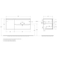 Тумба под раковину BelBagno Etna 120 R ETNA-1200-2C-1A-SO-RW-R подвесная Rovere Moro — фото 12, Тумбы под раковину