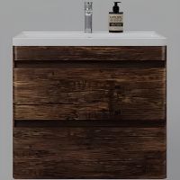 Тумба под раковину Style Line Атлантика 70 Люкс Plus СС-00002340 подвесная Старое дерево — фото 1, Тумбы под раковину