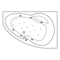 Акриловая ванна Excellent Newa 160x95 R WAEX.NEP16.RELAX.BR с гидромассажем — фото 7, Ванны