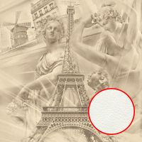 Фреска Ortograf Париж 10510 Фактура флок FLK Флизелин (2,4*2,4) Бежевый, Город/Люди/Абстракция — фото 1, Фрески