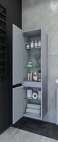 Товар: Шкаф пенал Caprigo Forte 35 L 36150L-SF028 подвесной Серый матовый - фото 2 Шкаф пенал Caprigo Forte 35 L 36150L-SF028 подвесной Серый матовый — фото 2, Мебель для ванной