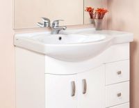 Тумба под раковину Onika Эльбрус 82 R 108202 Белая — фото 4, Мебель для ванной