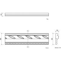 Молдинг гибкий Европласт 1.51.314 2000x66x18 мм — фото 3, Молдинги